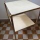 60s brass marble side table