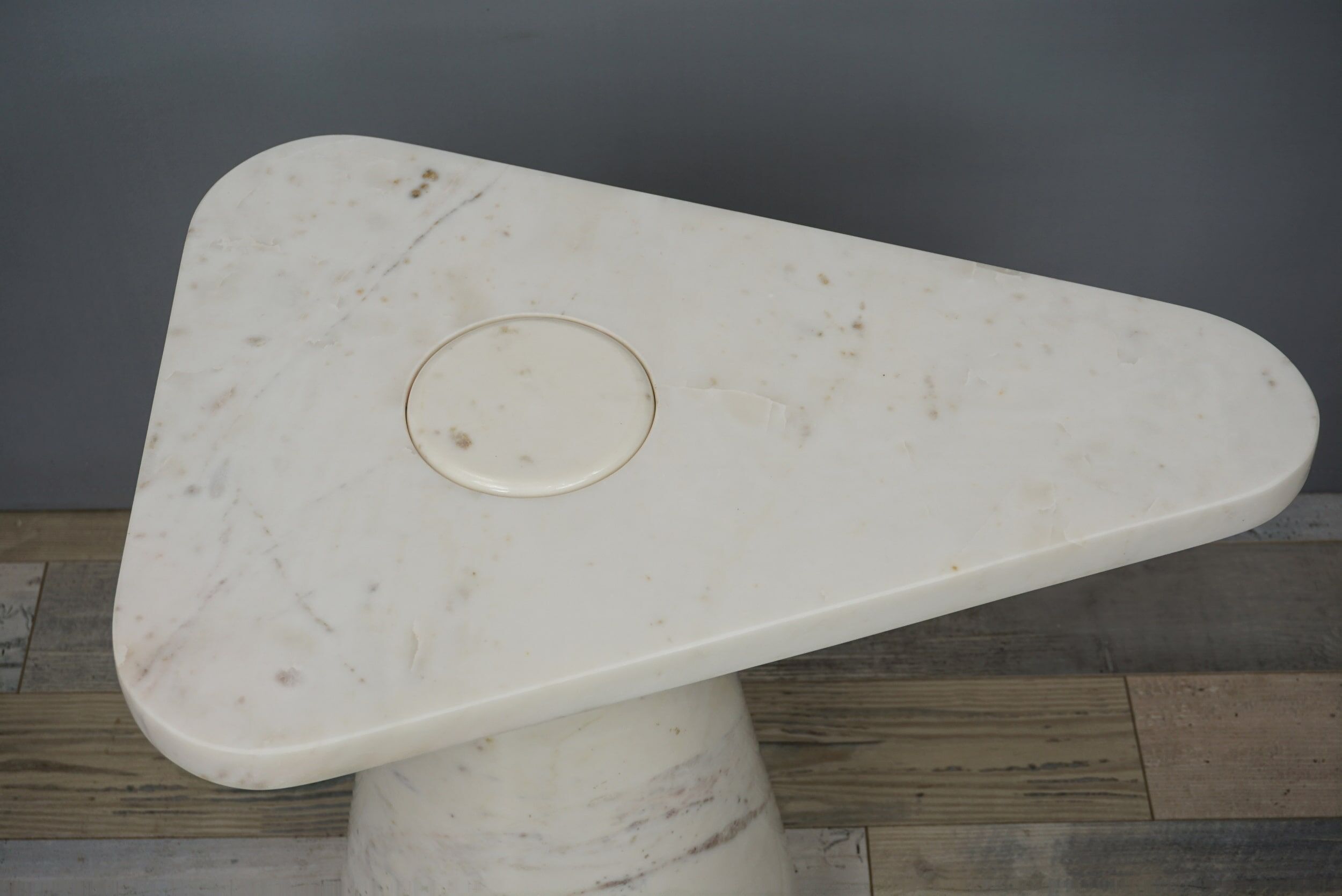 White marble side table