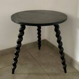 Guéridon, table d'appoint en bois noir