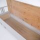 Swedish bench – grey painted – antique – painted pine – c. 1860s