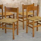 Series of four chairs and two armchairs Danish design 1960'