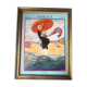 Illustration, former cover of Vogue Magazine, under golden frame