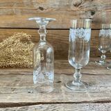 5 vintage grape flutes