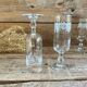 5 vintage grape flutes