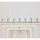 Industrial wall coat rack 7 handcrafted metal hooks