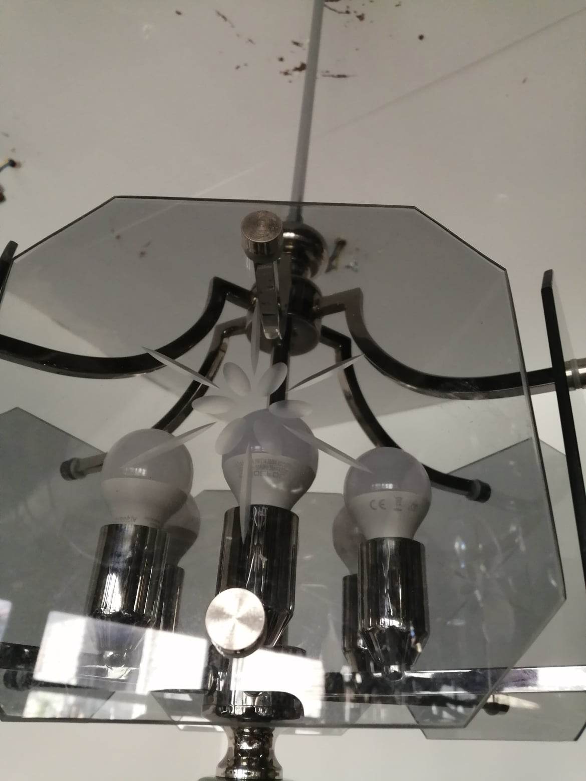 Chandelier year 70 with 6 lights