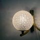 Simple two-armed wall light in brass and glass by Ball and Ball, Kaiser, 1960s, Germany.