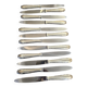 12 Art Deco knives in silver metal mid-20th century with its box