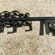Key-shaped key holder and coat rack set, wrought iron