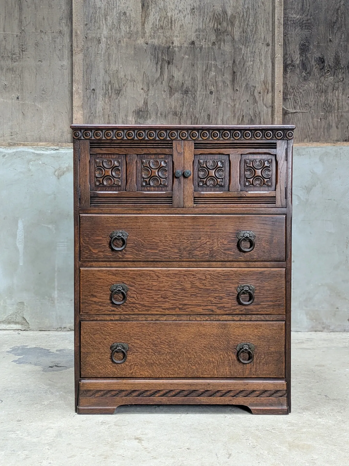 English high chest of drawers