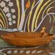 Folk Art Hand-carved Wood Bowl, Sweden 1930s