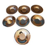 Set of 7 Isosteel metal coasters