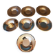Lot de 7 sous verre métal Isosteel