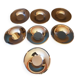Set of 7 Isosteel metal coasters