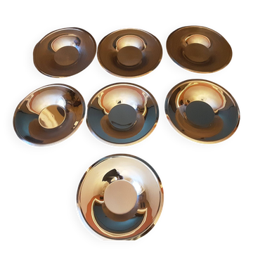 Lot de 7 sous verre métal Isosteel