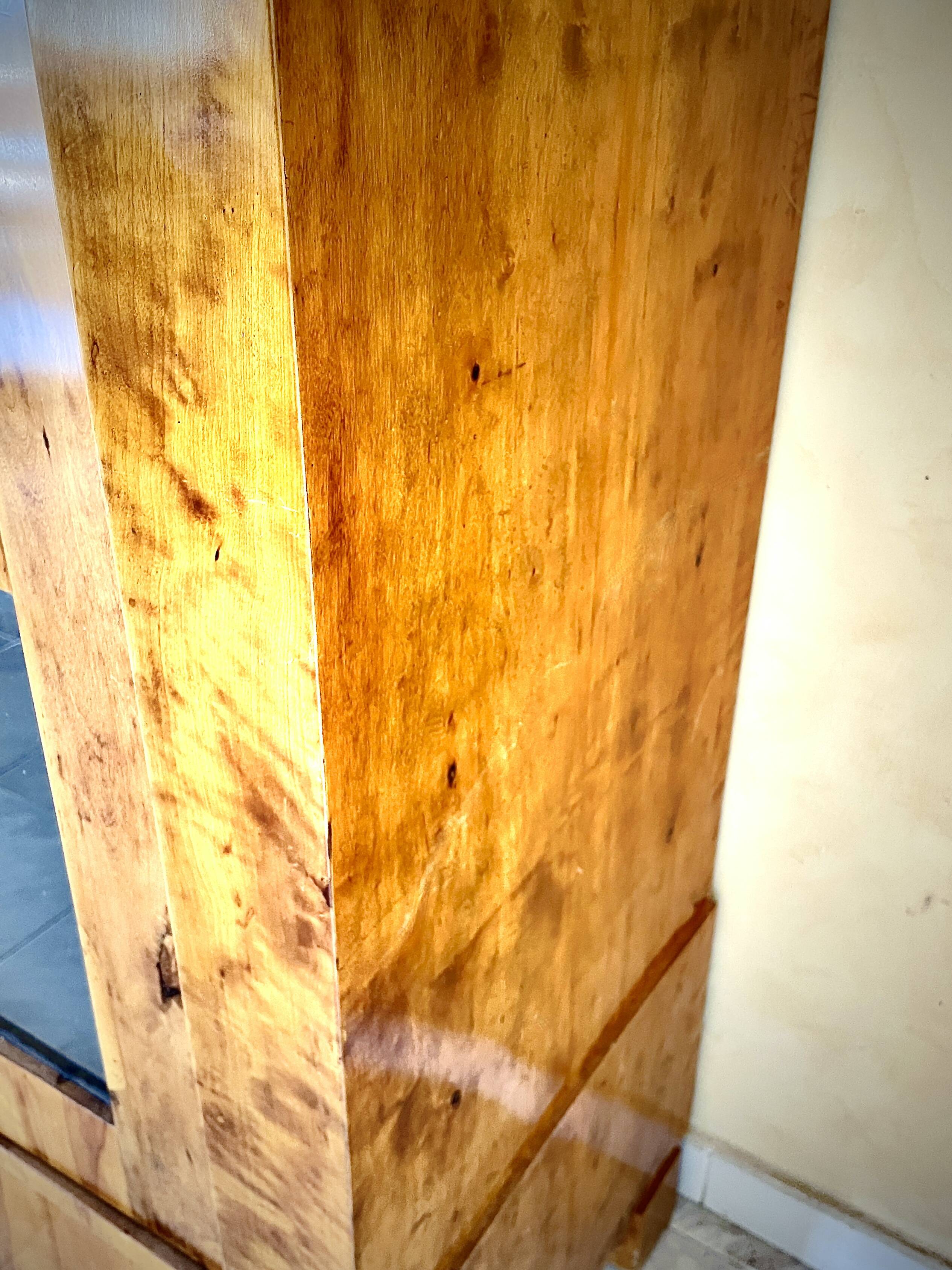Birch plywood exhibition library, Biedermeier style, XI