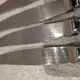 4 table knives with silver-plated metal handles, silversmith Christofle Malmaison
