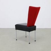 Ensemble de 4 chaises de salle à manger postmodernes bicolores, années 1980