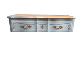 Aged blue patina chest of drawers