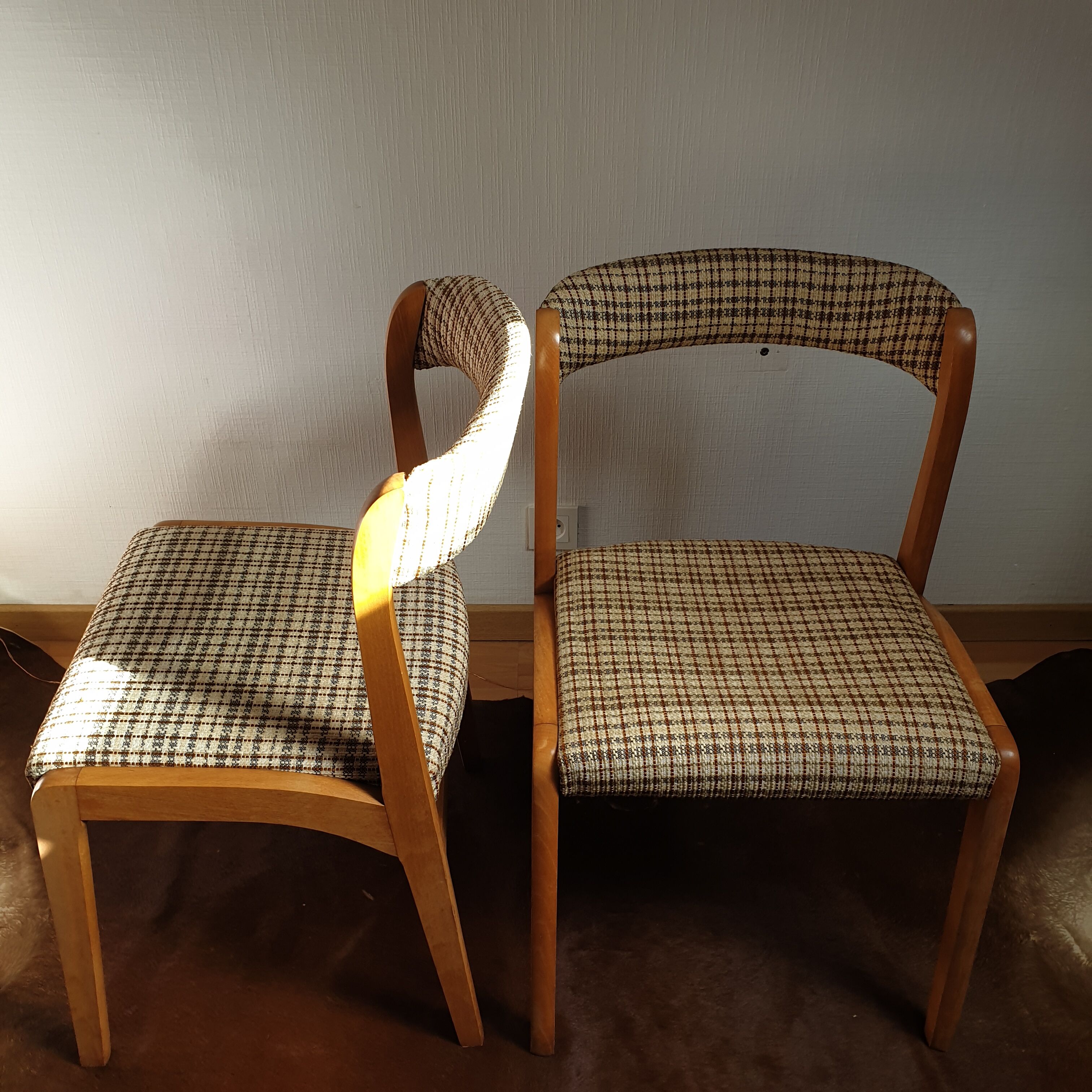 Chaises Baumann Gondole paire vintage