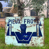 Enamelled advertising plate Frote Piles