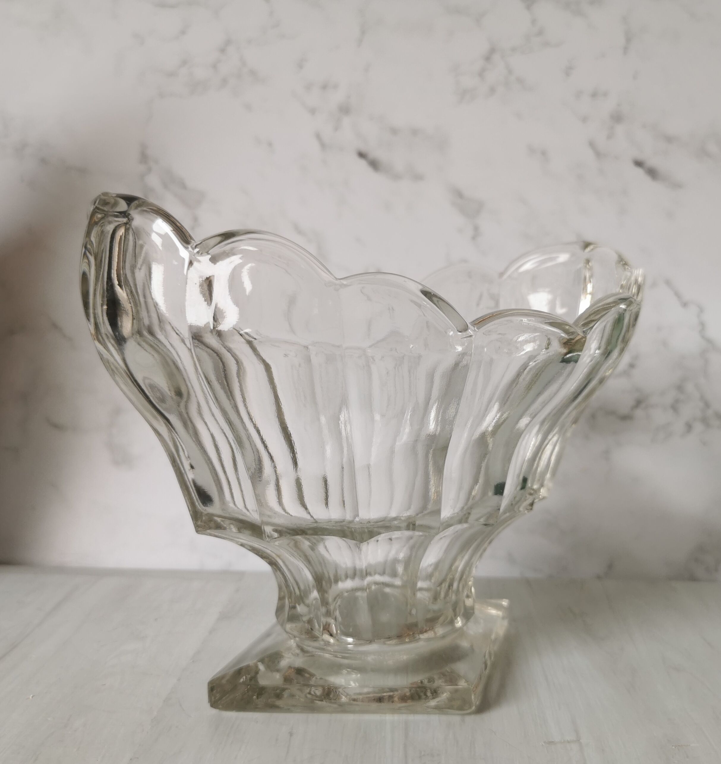 Glass cup on foot