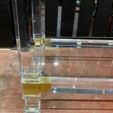 Plexi console double glass tray