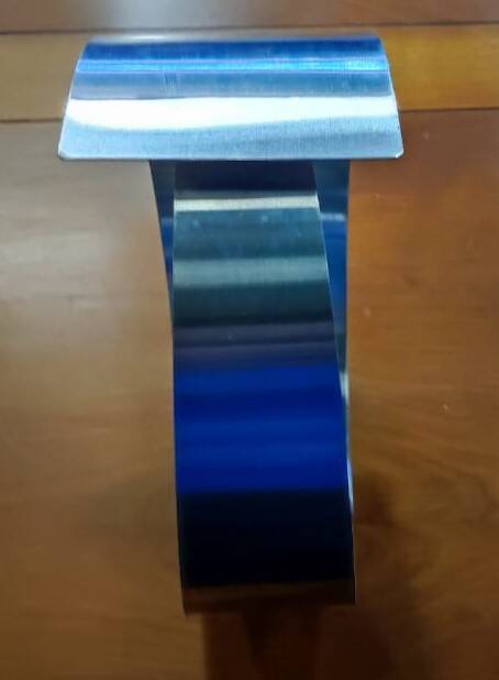 Vintage brushed aluminum wall lamp 1970s