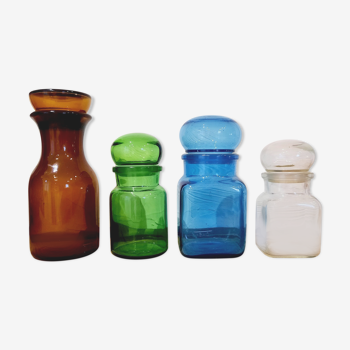 Glass pharmacy jar bottles