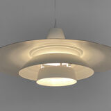 Large layered pendant light by Mogens Davidsen for Superlight. Denmark 1970s