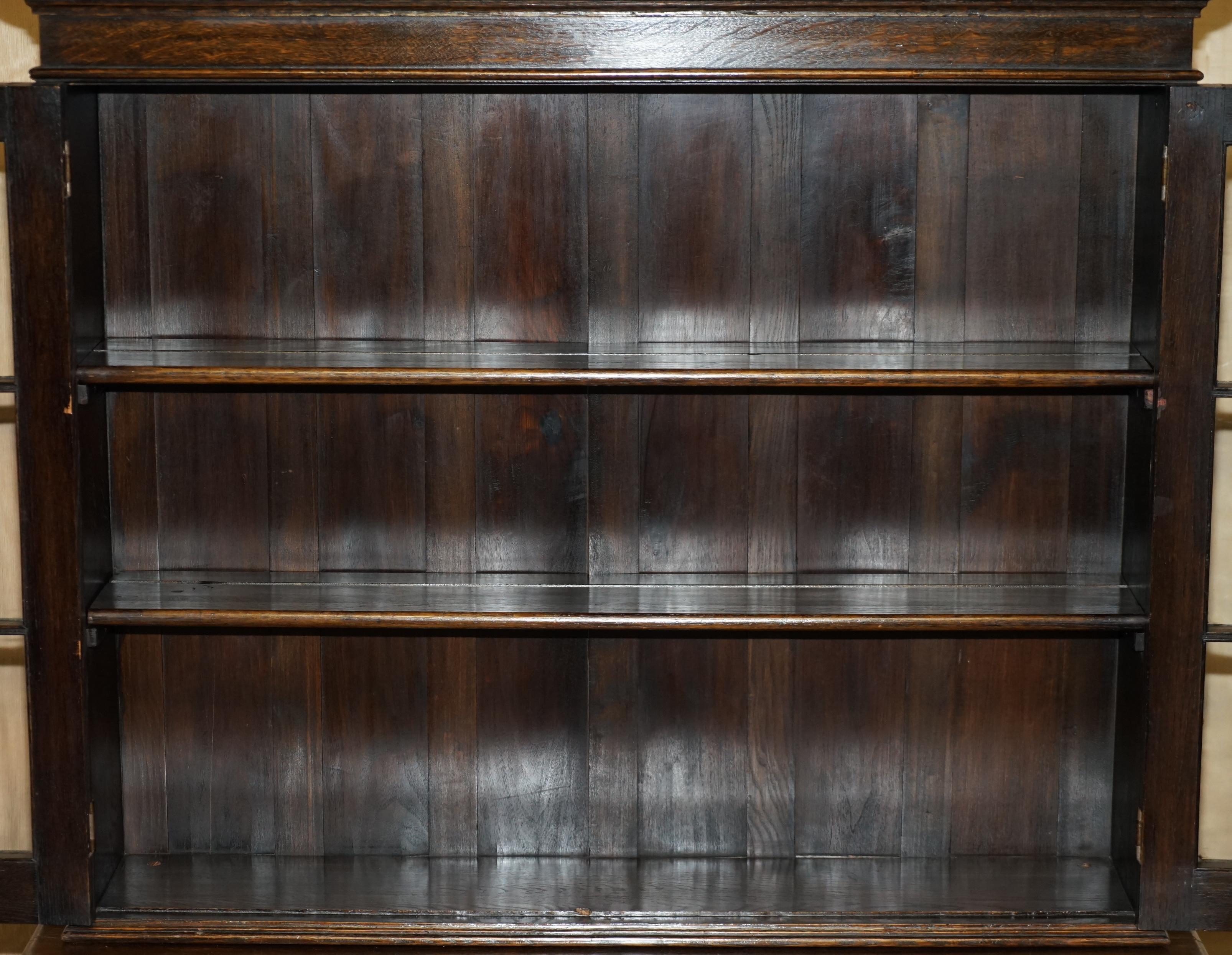 Jacobean Revival library in carved oak