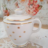 Sugar Lunéville KG France white decoration gold stars