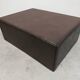 Crocodile-printed leather coffee table or ottoman, attributed to Fendi Casa.