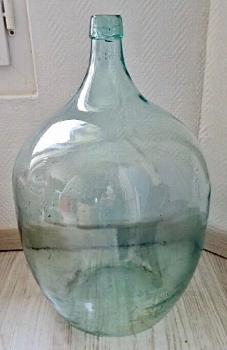 Clear blue demijohn