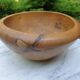 Salad bowl made of solid olive wood