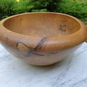 Salad bowl made of solid olive wood