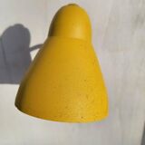 Yellow adjustable casserole wall light 1950