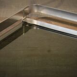 Metal plate & design glass Italian 1970