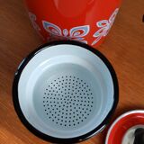 Enamelled red coffee maker