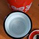 Enamelled red coffee maker