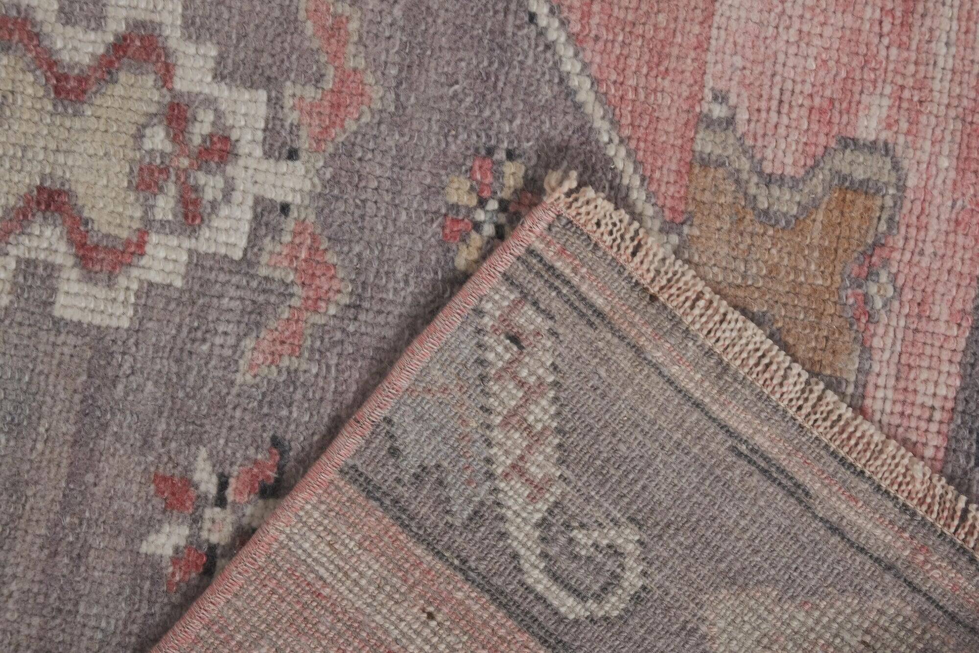 Vintage Turkish hallway rug 104x682 cm