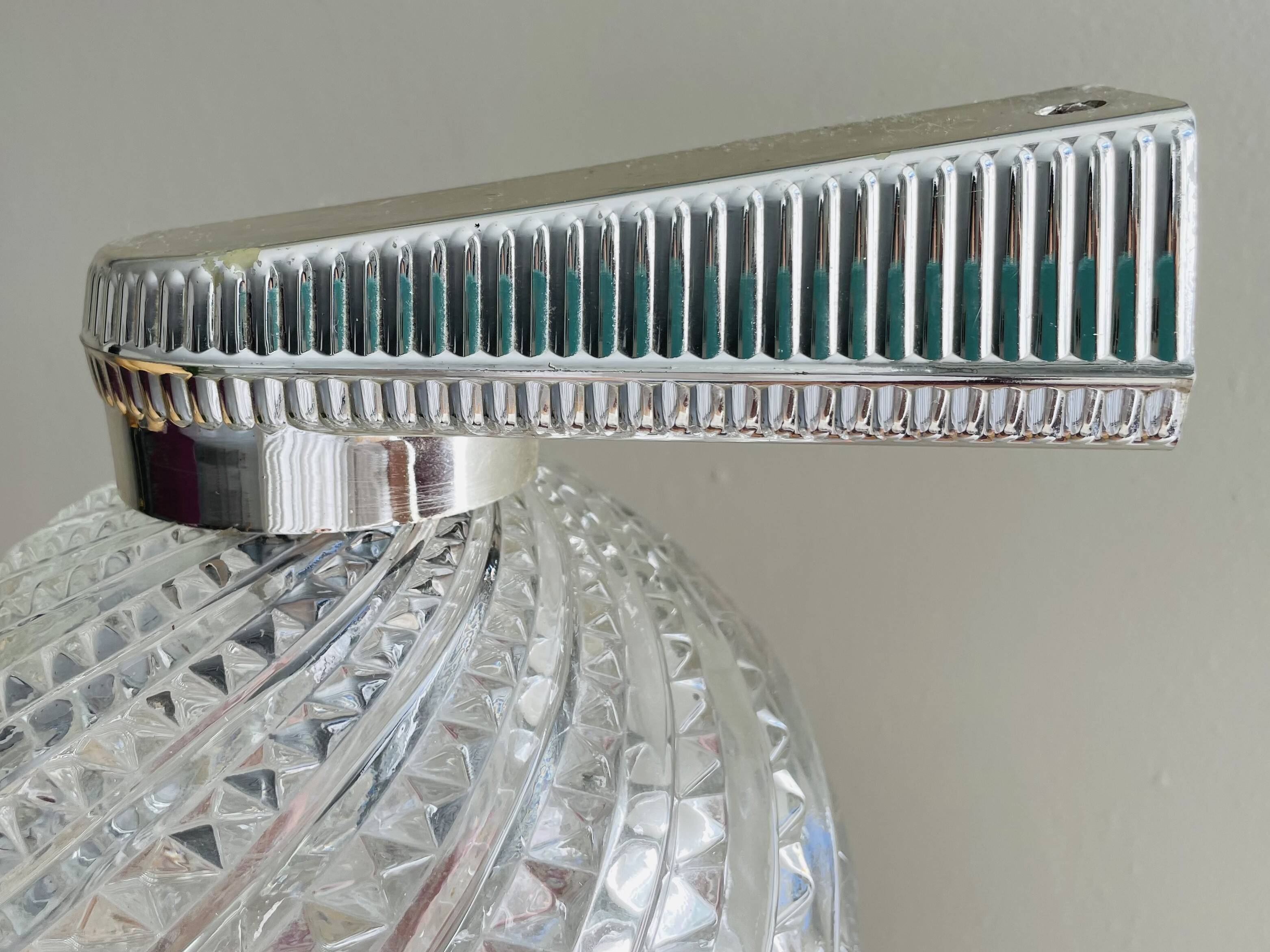 Mid Century clear glass si wall sconce lamp