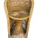 Natural Rattan Stool from the 1960s France