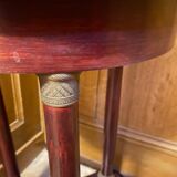 Empire accccajou pedestal table, marble top