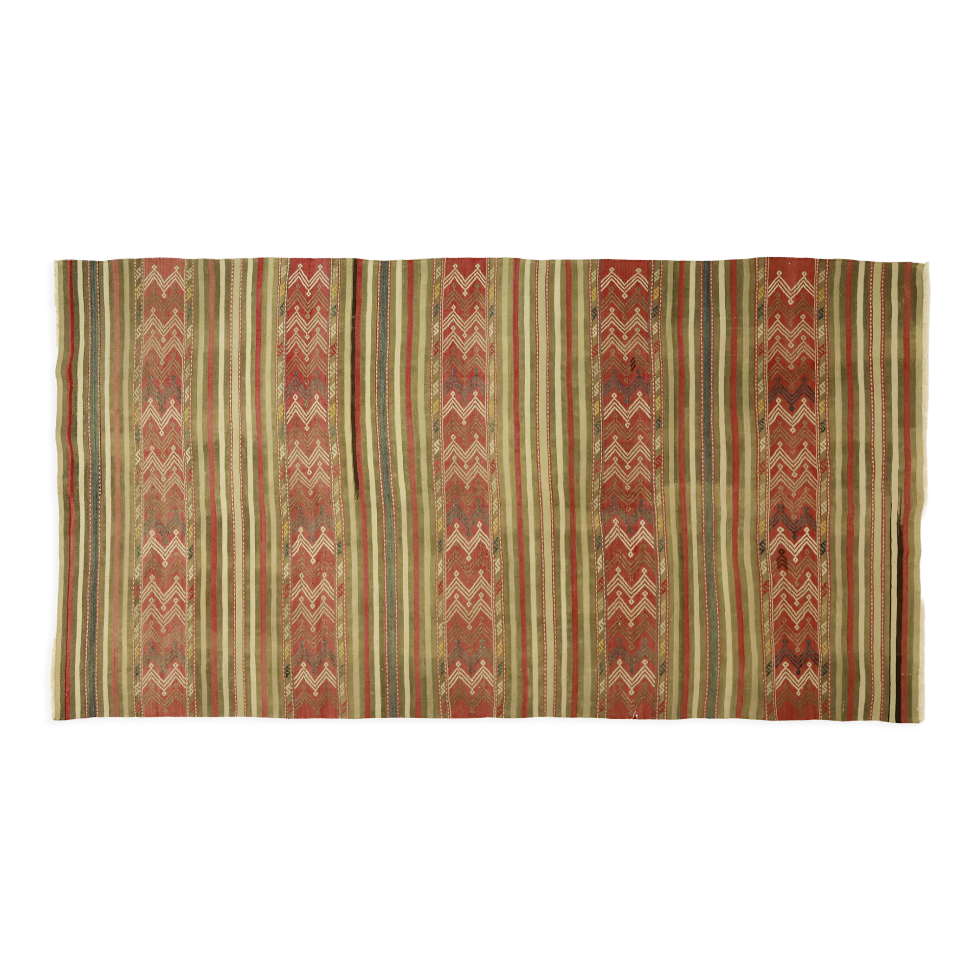 Anatolian handmade kilim rug 276 cm x 144 cm