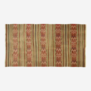 Anatolian handmade kilim rug 276 cm x 144 cm