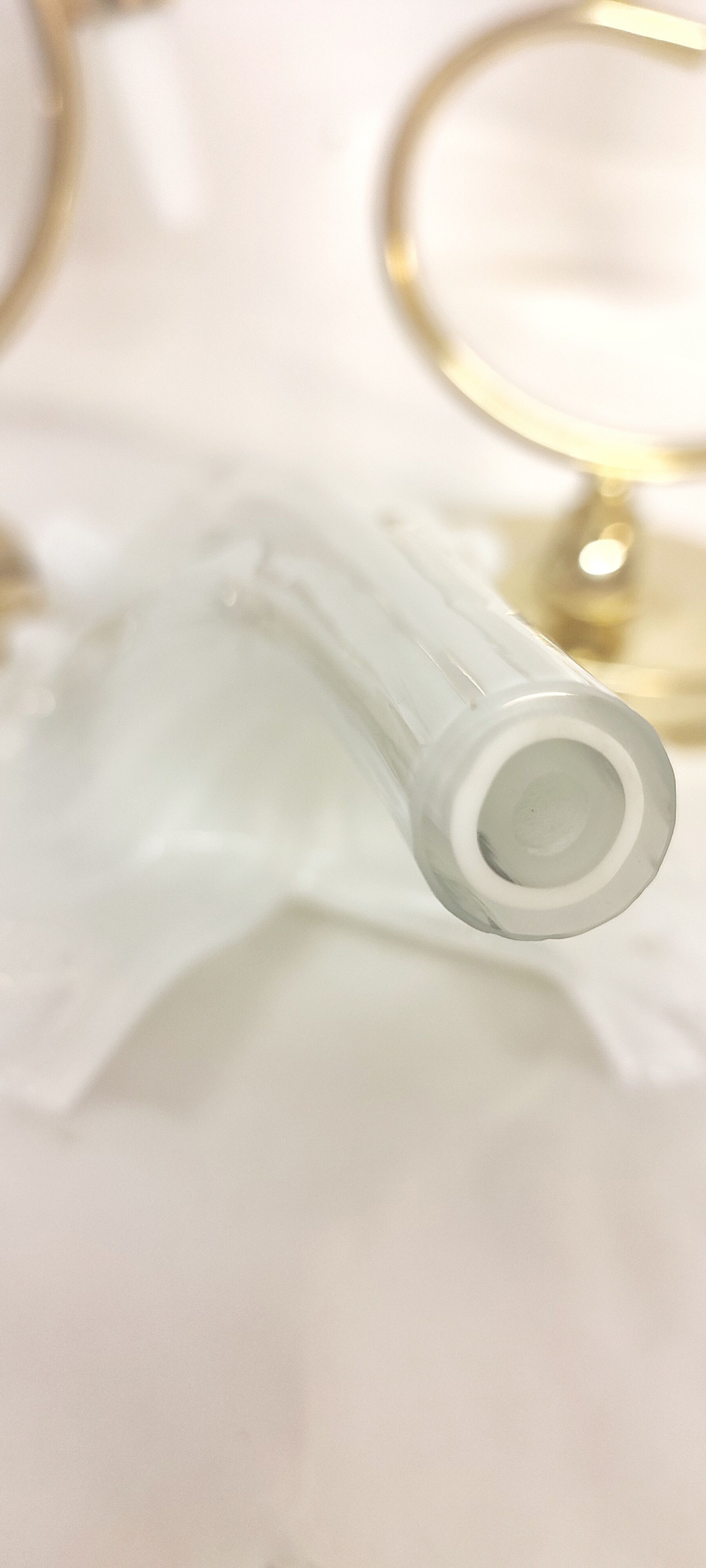 Pair of table lamps calla lily "Franco Luce" murano glass. Italy 1960s.