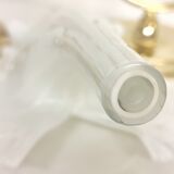 Pair of table lamps calla lily "Franco Luce" murano glass. Italy 1960s.