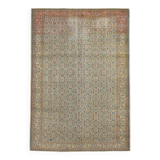 8x11 Vintage Large Blue & Cream Persian Rug, 240x351Cm