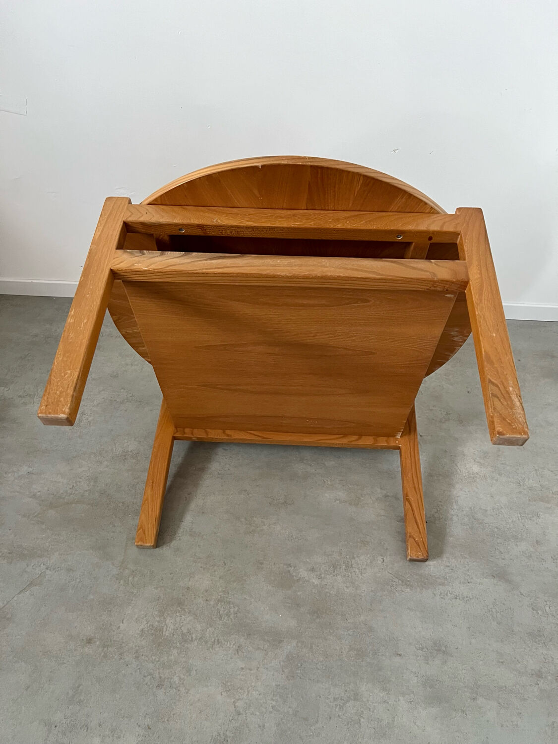 Ancienne table basse bois design années 60 Italy vintage